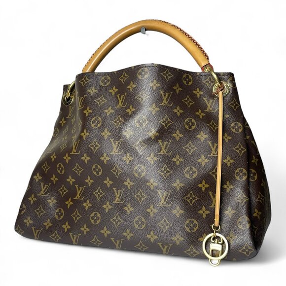 LOUIS VUITTON Artsy MM Monogram Bag Shoulder LV Tote Bag Braided Handle Leather - Picture 1 of 16
